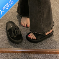 SUNTEK孕妇面包凉拖鞋女夏外穿2023新款厚底休闲沙滩凉鞋时尚女士一字拖