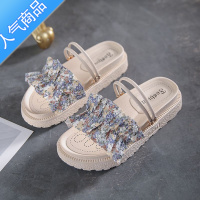 SUNTEK配裙子两穿凉鞋女2023年新款夏季仙女风厚底海边度假沙滩凉拖外穿