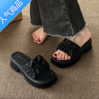 SUNTEK高级感凉拖鞋女夏外穿2023年新款厚底休闲沙滩凉鞋时尚一字拖