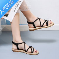 SUNTEK大码凉鞋新款配裙子的软妹凉鞋女2021仙女风平底学生百搭ins潮鞋