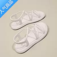 SUNTEK罗马凉鞋女款夏季2023年新款仙女风孕妇软底平底沙滩鞋配裙子