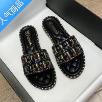 SUNTEK大码拖鞋女外穿平底42孕妇凉鞋夏胖脚宽肥40一43软底防滑凉拖鞋41