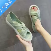SUNTEK凉鞋女外穿2023年夏季新款仙女风舒适软底软面防滑平底孕妇果冻鞋