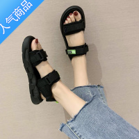 SUNTEK回凉鞋女夏季新款舒适时尚户外休闲软底防滑平底运动沙滩魔术贴