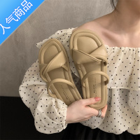 SUNTEK平底凉拖鞋女夏季外穿2023年新款法式晚风绝美仙女风软底两穿凉鞋