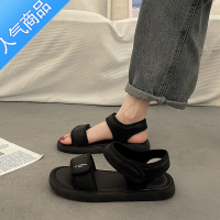 SUNTEK平底运动凉鞋女夏外穿法式高级感2023新款软底百搭沙滩罗马鞋