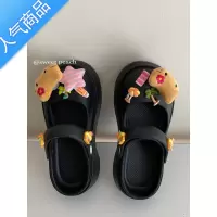 SUNTEK甜桃星球可爱卡通洞洞鞋女款外穿夏季厚底玛丽珍沙滩凉鞋包头拖鞋