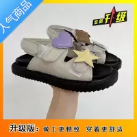 SUNTEK网红复古配裙子仙女风凉鞋女夏季2023年新款可爱魔术贴百搭罗马鞋