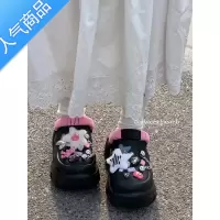 SUNTEK甜桃星球 y2k千禧厚底洞洞鞋女款外穿夏季黑色凉鞋踩屎感增高拖鞋