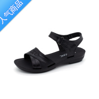 SUNTEK妈妈凉鞋女鞋款夏季平底中年防滑软底夏天舒适中老年奶奶老人