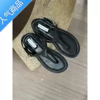 SUNTEK2023夏季新款韩版夹趾搭扣休闲凉鞋外穿温柔简约舒适平底罗马女鞋