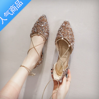 SUNTEK大码女鞋41一43春秋款脚宽胖妹妹ins潮仙女夏季新款包头网红凉鞋