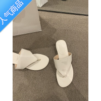 SUNTEK法式小众凉拖外穿女鞋子2023年春夏新款圆头夹趾沙滩罗马风凉鞋