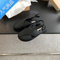 SUNTEK包头凉鞋女2023年新款夏季韩版法式复古森系仙女风休闲平底罗马鞋