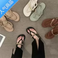 SUNTEK2023小众平底鞋法式凉拖鞋仙女风人字拖凉鞋夏外穿新款罗马女款鞋