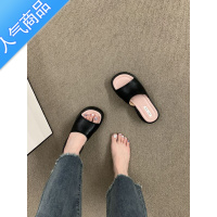 SUNTEK网红厚底银色一字拖鞋女夏外穿2023坡跟凉拖度假沙滩罗马凉鞋