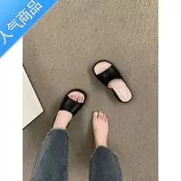 SUNTEK网红厚底银色一字拖鞋女夏外穿2023坡跟凉拖度假沙滩罗马凉鞋