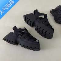 SUNTEK厚底松糕包头凉鞋女2023年新款夏季高级感时尚配裙子罗马运动凉鞋