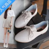 SUNTEK牛筋软底2023春季新款鞋子小白鞋尖头女鞋单鞋舒适平底鞋豆豆鞋秋