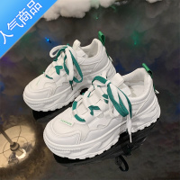 SUNTEK老爹鞋女ins潮超火网面透气百搭厚底2023夏季新款小白运动鞋春秋