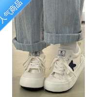 SUNTEK路十三女生小白鞋百搭平底休闲帆布鞋ins潮2023新款春秋chic鞋子