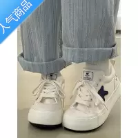 SUNTEK路十三女生小白鞋百搭平底休闲帆布鞋ins潮2023新款春秋chic鞋子