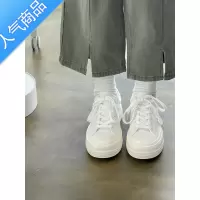 SUNTEK路十三春秋帆布鞋女低帮2023新款百搭学生日系底休闲小白鞋子