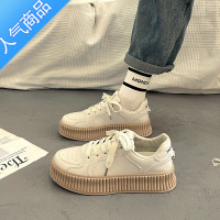 SUNTEK厚底小白休闲运动鞋女春秋ins潮2023年新款超火百搭增高板鞋