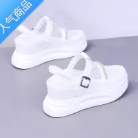 SUNTEK包头凉鞋女2023年夏季新款厚底镂空内增高时尚休闲运动小白鞋女潮