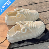 SUNTEK夏帆布鞋两穿懒人一脚蹬半拖小白鞋女2023新款小众原创板鞋