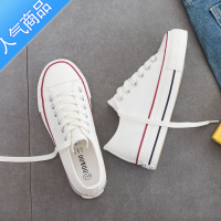 SUNTEKddoo夏季超火帆布鞋女款2023新款夏款厚底内增高球鞋配裙子小白鞋