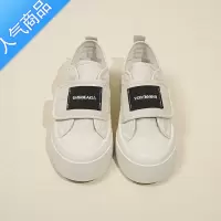 SUNTEK丑萌面包板鞋女2023年春季新款松糕厚底魔术贴百搭休闲小白帆布鞋