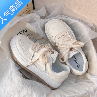 SUNTEK夏季薄款小白鞋女2023新款透气女鞋网面网鞋小众百搭运动休闲板鞋