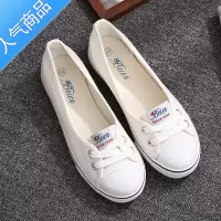 SUNTEK浅口懒人鞋女2022夏季韩版透气低帮套脚帆布鞋学生平底百搭女鞋子