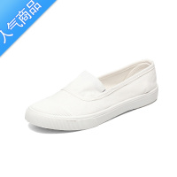 SUNTEK2023春季新款一脚蹬帆布鞋女百搭平底学生韩版夏浅口室内鞋成人鞋