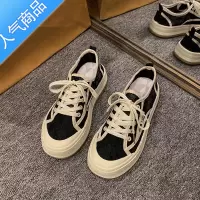 SUNTEK蕾丝帆布鞋女夏季镂空布鞋透气网面休闲板鞋黑色网眼运动网鞋夏款