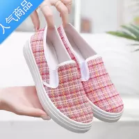 SUNTEK2022春秋新款老北京布鞋女帆布单鞋透气休闲运动鞋软底防滑妈妈鞋