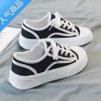 SUNTEK饼干鞋女鞋2023新款夏季松糕厚底百搭春秋款潮ins百搭小众帆布鞋