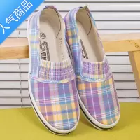 SUNTEK中老年老北京布鞋女新款2022帆布鞋一脚蹬秋款防滑妈妈春秋款