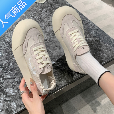 SUNTEK厚底帆布鞋女薄款2023新款夏季小众百搭大头鞋子学生休闲板鞋春秋