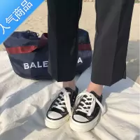 SUNTEK 夏季新款韩版ins街拍原宿半拖一脚蹬低帮懒人学生帆布鞋女