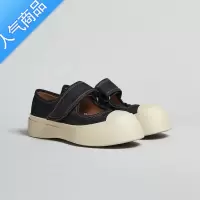 SUNTEK赵露思同款玛丽珍鞋女夏复古丑萌大头鞋魔术贴牛仔帆布厚底鞋