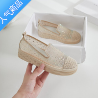 SUNTEK渔夫鞋女2023新款女鞋百搭鞋子夏季透气网面懒人一脚蹬平底帆布鞋