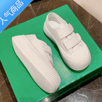 SUNTEK魔术贴小白鞋女2023夏季新款百搭厚底增高饼干鞋运动休闲板鞋
