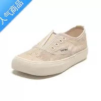 SUNTEK夏季浅口帆布鞋女款2023年新款懒人一脚蹬女鞋胖脚宽脚蕾丝渔夫鞋