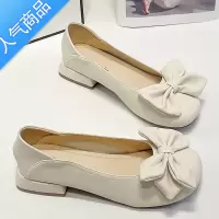 SUNTEK浅口单鞋女2023年夏季新款乐福鞋晚晚风奶奶鞋百搭平底软底豆豆鞋