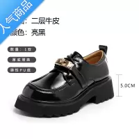 SUNTEK厚底小皮鞋女圆头系带英伦风JK制服乐福鞋复古增高单鞋