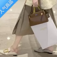 SUNTEK羊皮版~法式方扣乐福鞋女英伦两穿踩跟懒人鞋方头单鞋小皮鞋