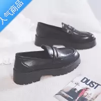 SUNTEK厚底乐福鞋女单鞋小皮鞋JK制服鞋2023春季新款英伦复古学生潮软底