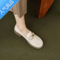 SUNTEK女鞋2023春季新款英伦风休闲单鞋小皮鞋女乐福鞋软皮软底鞋子